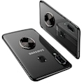 Pikkukuva 6 / 11: Samsung Galaxy A40 - Skyddande Silikonskal med Ringh�llare Blå