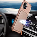 Miniatyrbild 6 av 11: Elegant plånboksfodral i lyxigt PU-läder för iPhone 15 Röd