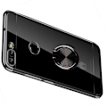 Pikkukuva 10 / 11: Huawei P Smart 2018 - Praktiskt Silikonskal med Ringhållare Svart