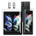 Miniatyrbild 1 av 11: 3-PACK Z Fold 4 4in1 Hydrogel Skärmskydd & 2.5D Kameralinsskydd Transparent