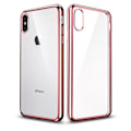 Pikkukuva 1 / 11: Electroplated Skal av mjuk Silikon till iPhone XR Roséguld