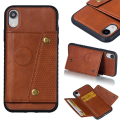 Miniatyrbillede 5 af 11: iPhone XR - Professionellt Retro Skyddsskal med Kortfack Svart Svart