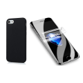 Miniatyrbilde 3 av 11: iPhone 8 - Mattbehandlat Skyddsskal & Mjukt Skärmskydd Svart