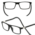 Miniatyrbilde 1 av 11: Exklusiva Hängande Läsglasögon med Magnetiskt Fäste - TR-material Svart +1.0