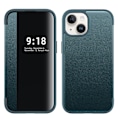 Miniatyrbild 5 av 11: iPhone 13 mini - Skyddsfodral med Fönster och Fack Grön