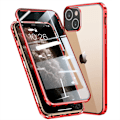 Pikkukuva 5 / 11: iPhone 15 - Skyddande Magnetiskt Dubbelsidigt Skal Silver