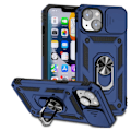 Miniatyrbillede 5 af 11: iPhone 13 Mini - Elegant Skal med Inbyggd Ringhållare för Ultimat Grepp Silver