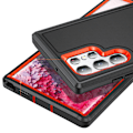 Pikkukuva 8 / 11: Galaxy S24 Ultra Armor Duty Kickstand Skal  Maximal Funktion och Skydd Orange
