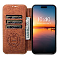 Miniatyrbild 8 av 11: iPhone 16 Plånboksfodral - Lyxig Design & MagSafe-kompatibelt! Ljusbrun