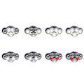 Miniatyrbilde 1 av 9: Pannlampa 7 Lampor T6 COB XPE Stark Black
