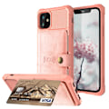 Pikkukuva 8 / 11: iPhone 12 Mini - Skyddande Praktiskt Skal med Korthållare Roséguld