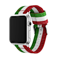 Pikkukuva 4 / 11: Stilrent Armband i Nylon till Apple Watch 42mm 3/2/1 Blå/Grön