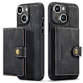 Pikkukuva 2 / 11: iPhone 15 Plus - Läderplånboksfodral med magnetiskt hållare Brown