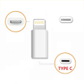 Miniatyrbillede 7 af 9: USB-C till Lightning Adapter 2in1 Laddning + Dataöverföring Vit