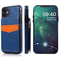 Miniatyrbild 6 av 11: iPhone 12 - Praktiskt Skal med Korthållare LEMAN Brun