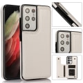 Miniatyrbilde 7 av 11: Samsung Galaxy S21 Ultra - Stilrent Skal med fack för kreditkort och körkort Roséguld