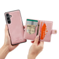 Miniatyrbilde 5 av 11: Lærveske med magnetisk kortholder til Galaxy S24 Green