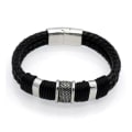 Miniatyrbilde 4 av 11: Virkat Konstläder Hög Kvalitets Armband Guld 21CM