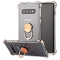 Miniatyrbillede 6 af 11: Samsung Galaxy S10 Plus - Stötdämpande Skal med Ringhållare Röd