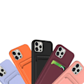 Pikkukuva 1 / 11: iPhone 15 Pro Max - Simpelt och Praktiskt Skal med Korthållare Mörkgrön