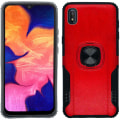 Miniatyrbilde 9 av 11: Samsung Galaxy A10 - Praktiskt Stilrent Skal med Ringhållare Red Röd