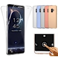 Pikkukuva 1 / 11: Samsung Galaxy S9 Dubbelsidigt silikonfodral med TOUCHFUNKTION Blå