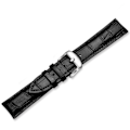 Miniatyrbild 6 av 11: Professionellt Läder Klockarmband Svart/Guld 22mm