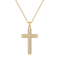 Pikkukuva 2 / 4: Hög Kvalitets Kors Halsband Silver