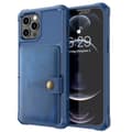 iPhone 12 Pro - Genomtänkt Skal med Korthållare Blå