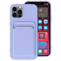 iPhone 12 Pro - Floveme Skal med Korthållare Lila