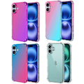 Pikkukuva 3 / 11: iPhone 16 Plus - Elegant Skyddande Gradient Silikonskal Rosa/Lila