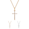 Pikkukuva 8 / 11: Bekvämt Hög Kvalitet Kors Halsband Diamant Silver DIAMANT