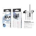 In-ear hörlurar Silver, 3,5 mm Anslutning