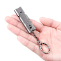 Miniatyrbild 8 av 10: Kraftfull dubbelrörsnyckelring för utomhusnödsituationer Svart