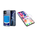 Miniatyrbilde 3 av 11: iPhone 12 Mini - Skal med Kortfack & Mjukt Sk�rmskydd Transparent