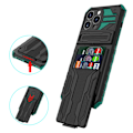Miniatyrbilde 10 av 11: iPhone 13 Pro Plånboksfodral - Stilsäker Design med Militärklassat Skydd Svart