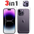 Pikkukuva 1 / 11: iPhone 14 Pro Max Fram- & Baksida Kameralins 0,3mm Transparent