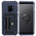 Pikkukuva 1 / 11: Samsung Galaxy S9 - Stilrent Skyddsskal med Kortfack Blå