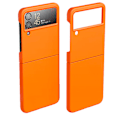 Pikkukuva 1 / 11: Stötdämpande matt fast PC-skal för Samsung Galaxy Z Flip 4 Orange