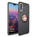 Miniatyrbild 10 av 11: Huawei P20 - AUTO FOCUS - Skal med Ringhållare Svart/Blå