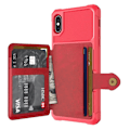 Miniatyrbilde 4 av 10: iPhone X/XS - Praktiskt Skyddande Skal med Kortfack Grön