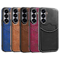 Pikkukuva 6 / 11: Samsung Galaxy S24 Plus - Skal med Kortfack & Premiumdesign Ljusbrun