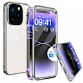 Miniatyrbilde 1 av 11: iPhone 16 Pro - Stilrent Magnetiskt Fullskyddsskal Silver