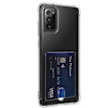 Pikkukuva 6 / 11: Samsung Galaxy Note 20 Ultra - Silikoni Bumper Kotelo Korttipidikkeellä Transparent/Genomskinlig