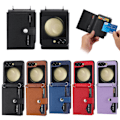 Pikkukuva 6 / 11: Samsung Galaxy Z Flip 6 Fodral med Kortförvaring & Justerbar Rem Brun