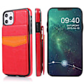 Pikkukuva 3 / 11: iPhone 12 Pro Max - Praktiskt Skal med Korthållare (LEMAN) Rosaröd