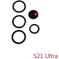 Miniatyrbillede 1 af 5: Reservedel til bagkameraobjektiv til Galaxy S21 Ultra Transparent