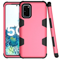 Miniatyrbilde 1 av 11: Samsung Galaxy S20 - Skyddsskal (LEMAN) Rosa/Svart