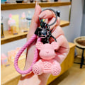 Miniatyrbillede 3 af 5: Färgglada Nyckelringar med Söt Bear/Teddy-Tag Pink Bear
