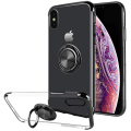 Pikkukuva 6 / 11: iPhone XS Max - Skyddande Skal med Ringhållare Blå
